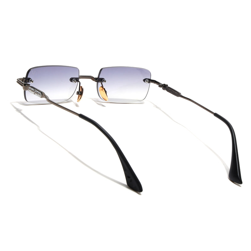 Godex | Grey Rimless Sunglasses | Gunmetal Frame - MG9123