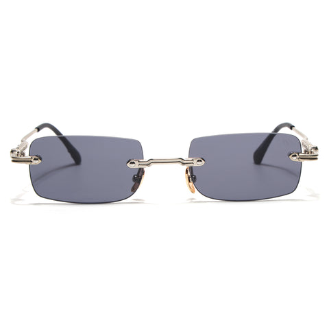 Godex | Black Rimless Sunglasses | Silver Frame - MG9124