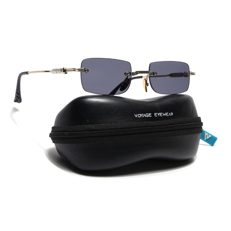 Godex | Black Rimless Sunglasses | Silver Frame - MG9124