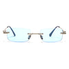 Godex | Blue Rimless Sunglasses | Silver Frame - MG9125