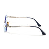 Godex | Blue Rimless Sunglasses | Silver Frame - MG9125