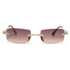 Godex | Brown Rimless Sunglasses | Golden Frame - MG9126