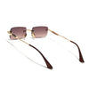 Godex | Brown Rimless Sunglasses | Golden Frame - MG9126