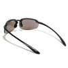 Wrap Around Sunglasses (Blue Lens | Black Frame - MG9115)