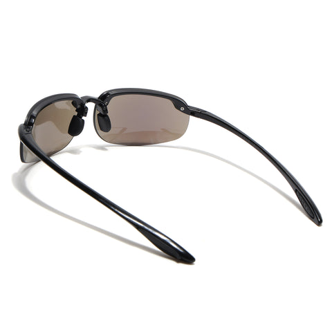 Stratos | Shiny Transparent Blue Wrap Around Sunglasses | MG9115