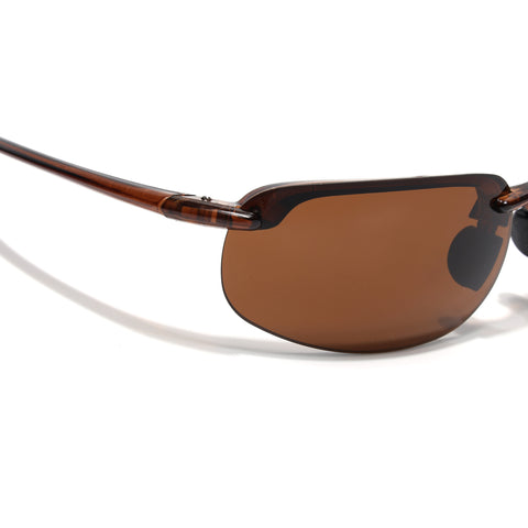 Stratos | Brown Wrap Around Sunglasses | MG9116