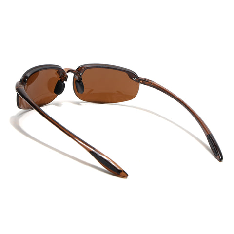 Stratos | Brown Wrap Around Sunglasses | MG9116