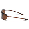 Wrap Around Sunglasses (Brown Lens | Brown Frame - MG9116)