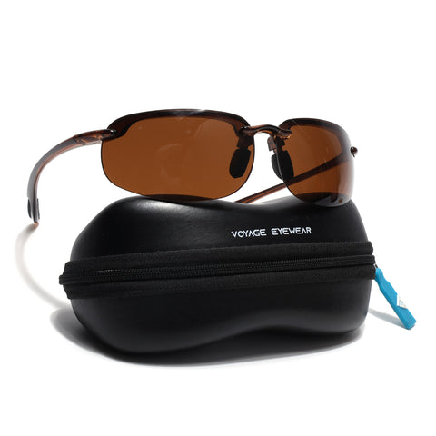 Stratos | Brown Wrap Around Sunglasses | MG9116