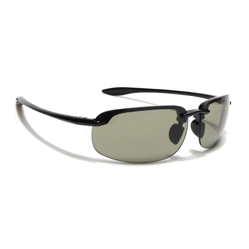 Wrap Around Sunglasses (Green Lens | Brown Frame - MG9117)