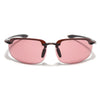 Wrap Around Sunglasses (Pink Lens | Brown Frame - MG9118)