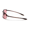 Wrap Around Sunglasses (Pink Lens | Brown Frame - MG9118)
