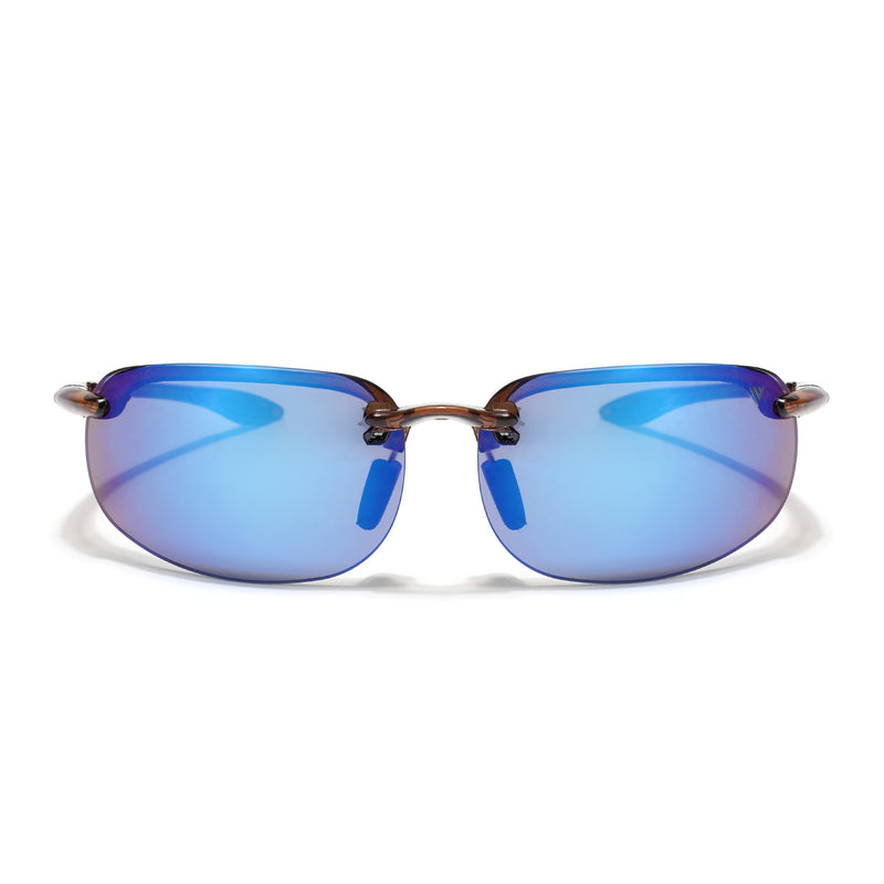 Stratos | Brown Wrap Around Sunglasses | MG9170