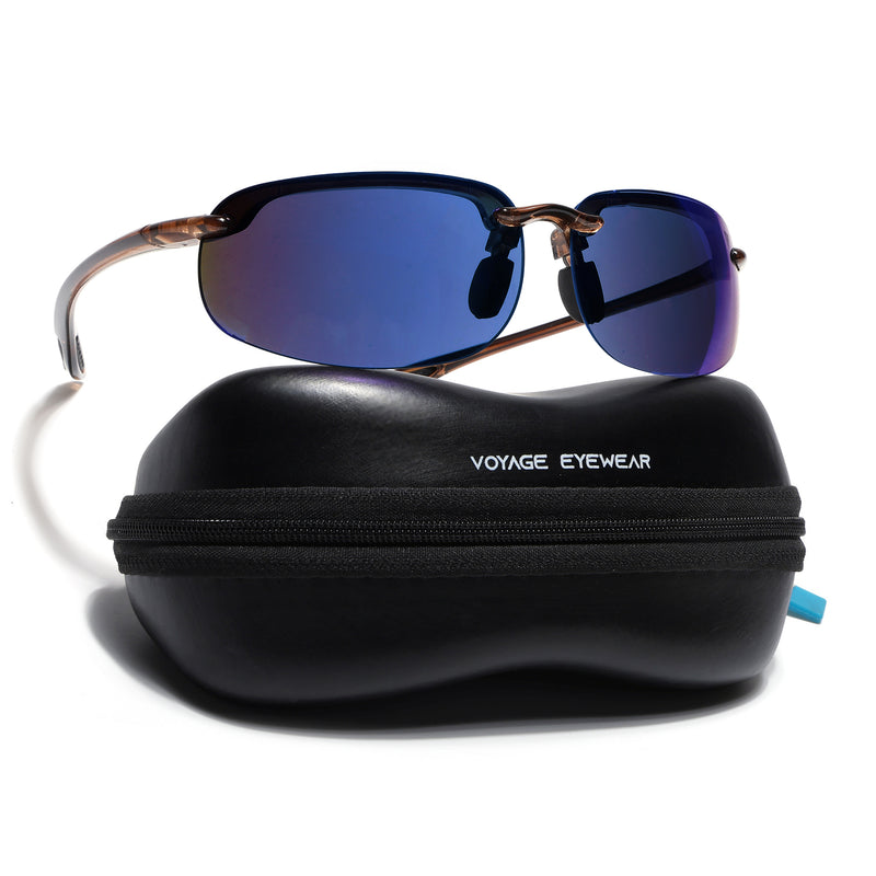 Stratos | Brown Wrap Around Sunglasses | MG9170