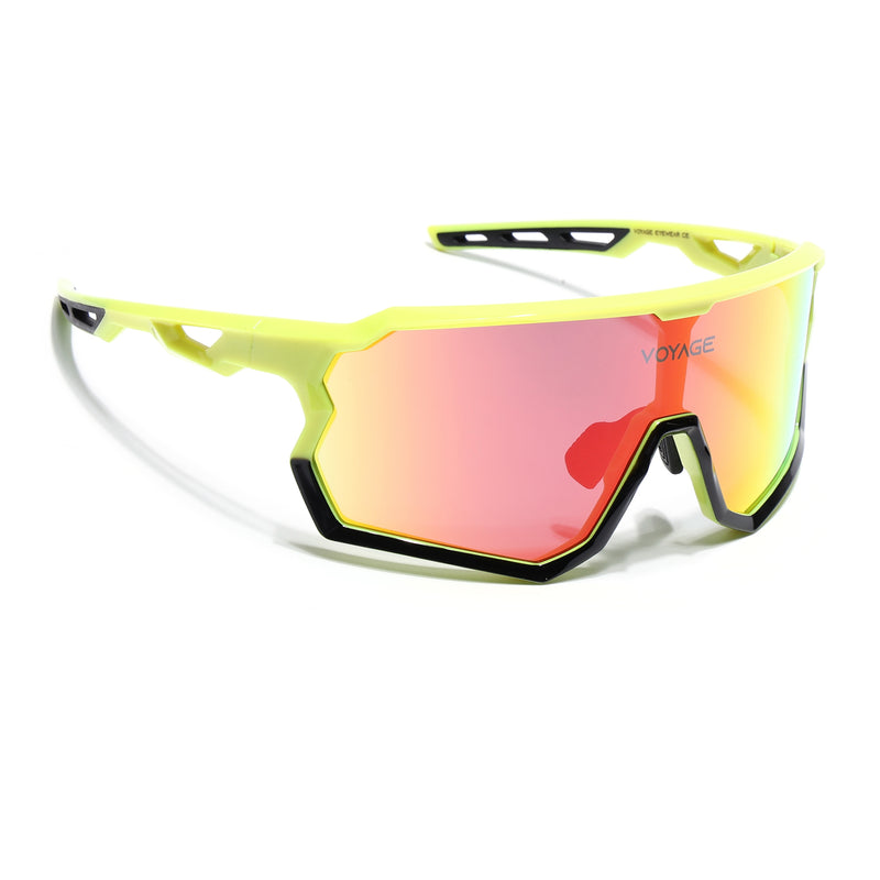 Voyage Select Drift Sunglasses (Multicolor Lens | Yellow & Black Frame - SLMG6336)