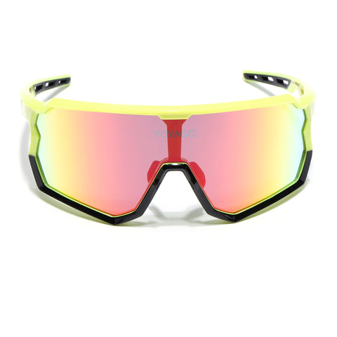 Voyage Select Drift Sunglasses (Multicolor Lens | Yellow & Black Frame - SLMG6336)