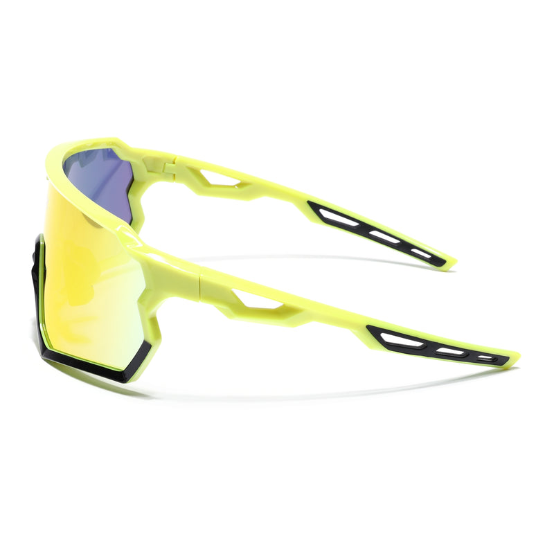 Voyage Select Drift Sunglasses (Multicolor Lens | Yellow & Black Frame - SLMG6336)