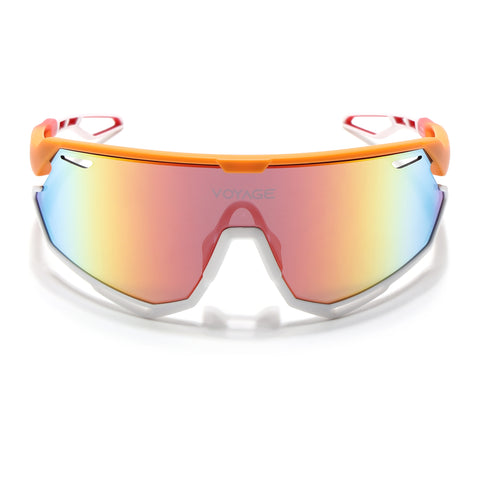 Voyage Select Drift Sunglasses (Multicolor Lens | Orange & White Frame - SLMG6343)