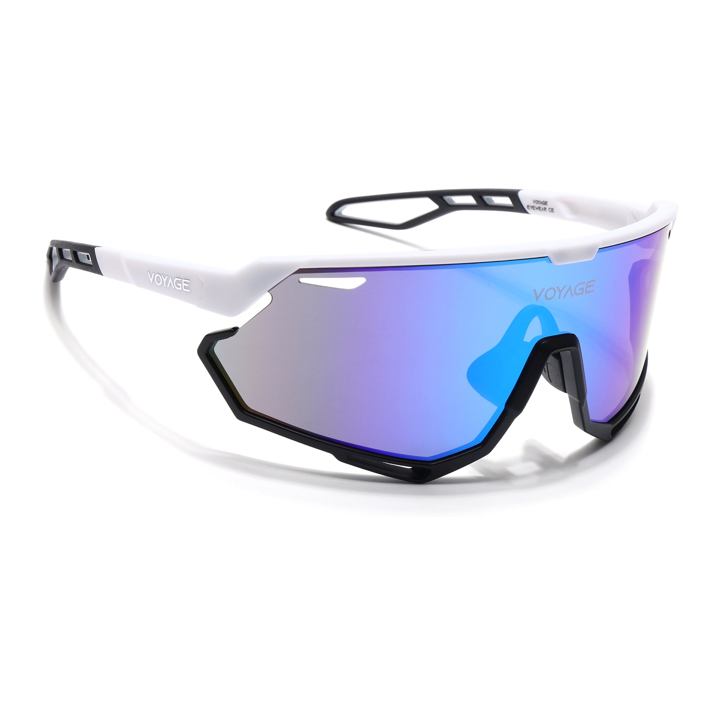 Voyage Select Drift Sunglasses (Multicolor Lens | White & Black Frame - SLMG6345)