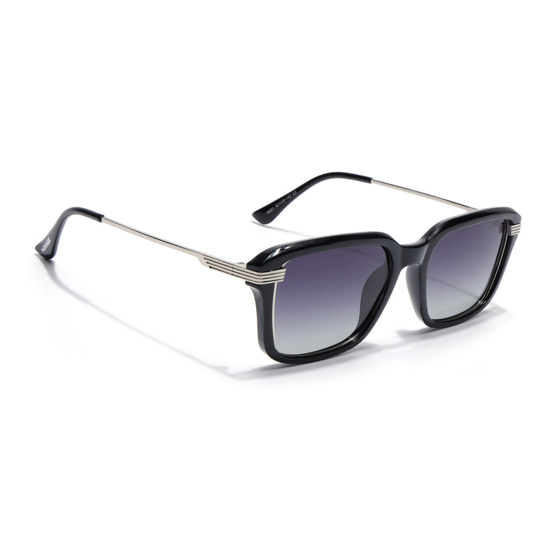 Black Wayfarer Polarized Sunglasses | Grey Lens - PMG7897