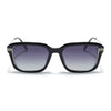 Black Wayfarer Polarized Sunglasses | Grey Lens - PMG7897