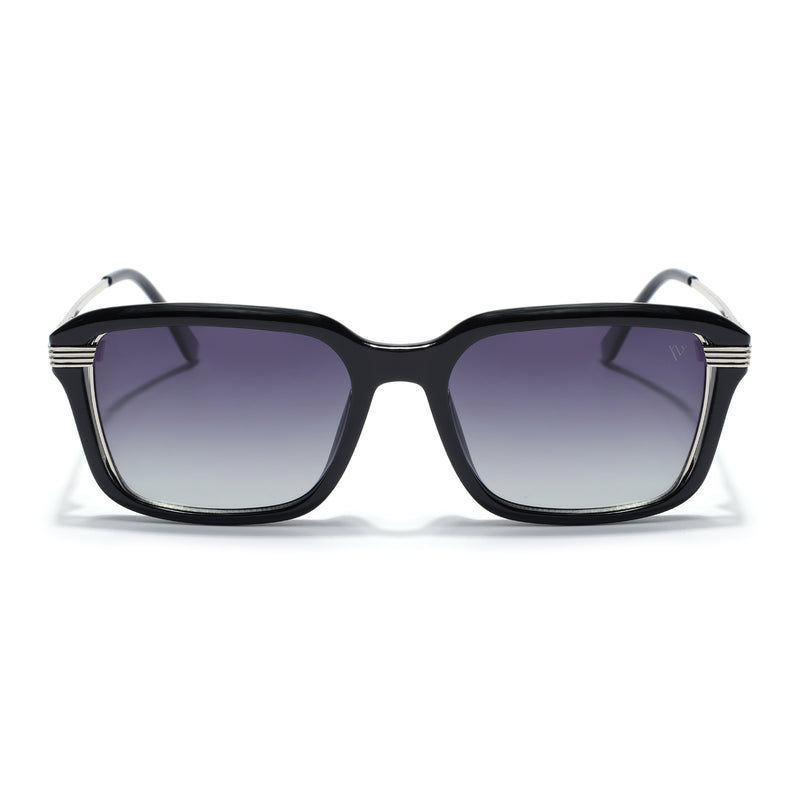 Black Wayfarer Polarized Sunglasses | Grey Lens - PMG7897