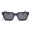 Black Rectangle Polarized Sunglasses | Black Lens - PMG7915