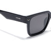 Black Rectangle Polarized Sunglasses | Black Lens - PMG7915