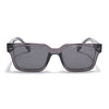 Black Rectangle Polarized Sunglasses | Black Lens - PMG7916