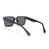 Black Rectangle Polarized Sunglasses | Black Lens - PMG7916