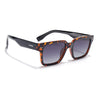 Demi Brown Rectangle Polarized Sunglasses | Black Lens - PMG7917