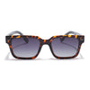 Demi Brown Rectangle Polarized Sunglasses | Black Lens - PMG7917