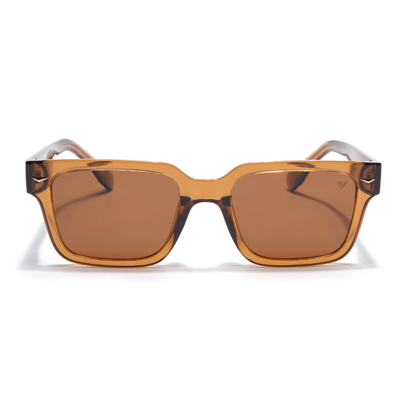 Brown Rectangle Polarized Sunglasses  | Brown Lens - PMG7918