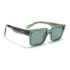Green Rectangle Polarized Sunglasses | Green Lens - PMG7919