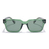Green Rectangle Polarized Sunglasses | Green Lens - PMG7919