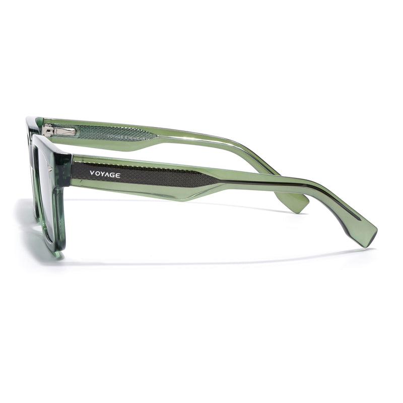 Green Rectangle Polarized Sunglasses | Green Lens - PMG7919