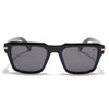Black Wayfarer Polarized Sunglasses | Black Lens - PMG7959