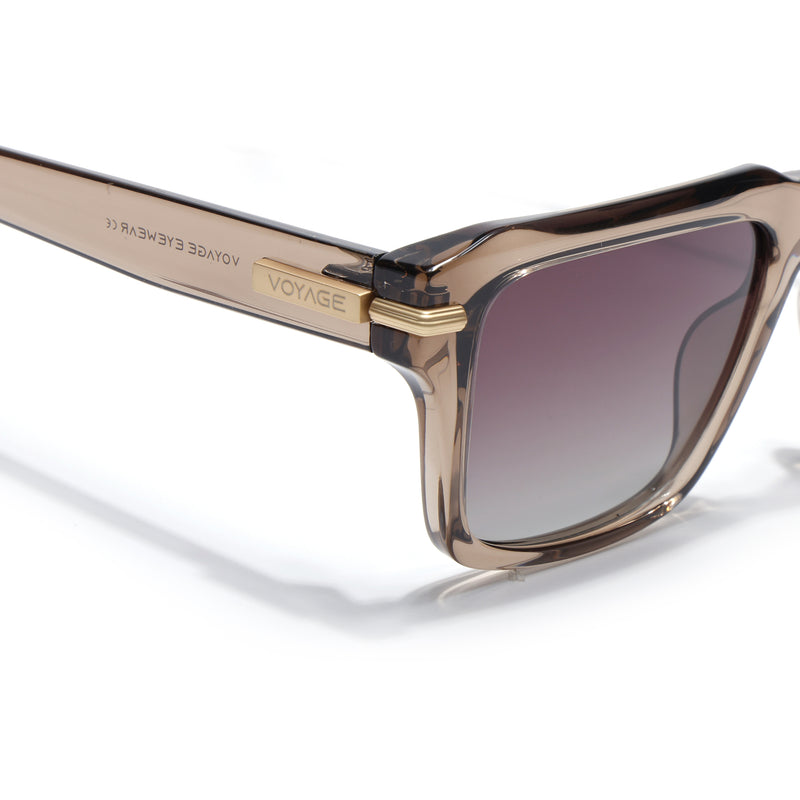 Brown Wayfarer Polarized Sunglasses | Brown Lens - PMG7962