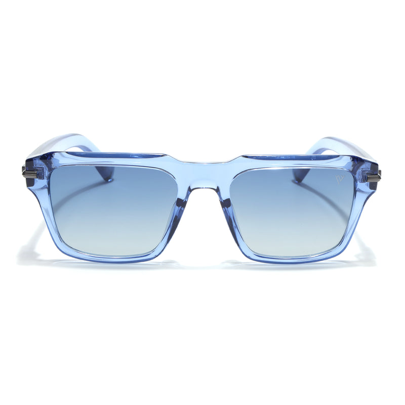 Blue Wayfarer Polarized Sunglasses | Black Lens - PMG7963