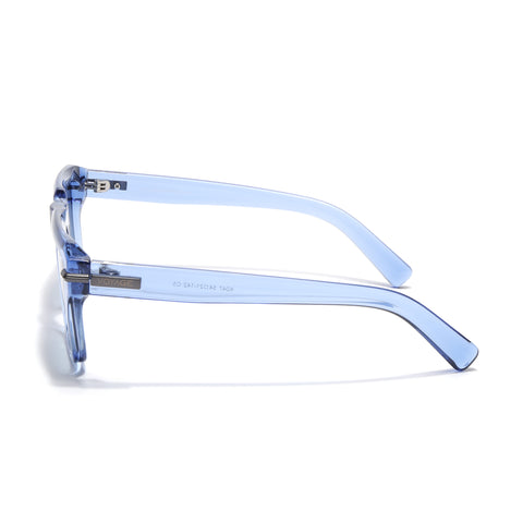 Blue Wayfarer Polarized Sunglasses | Black Lens - PMG7963