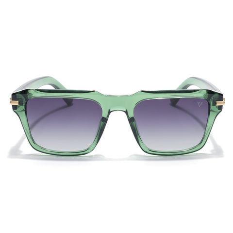 Green Wayfarer Polarized Sunglasses | Black Lens - PMG7964