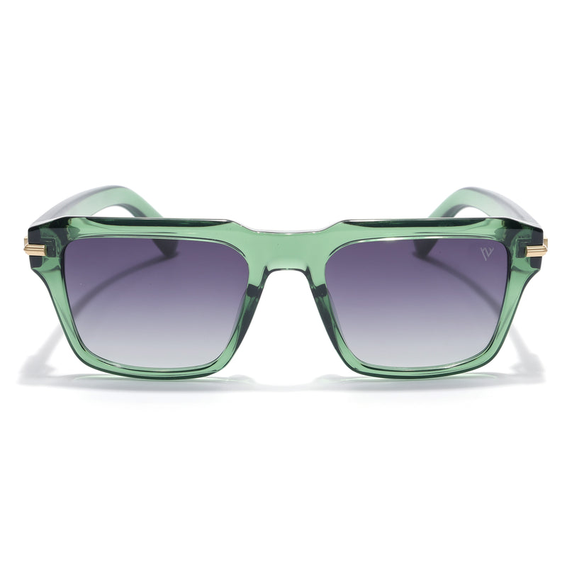 Green Wayfarer Polarized Sunglasses | Black Lens - PMG7964