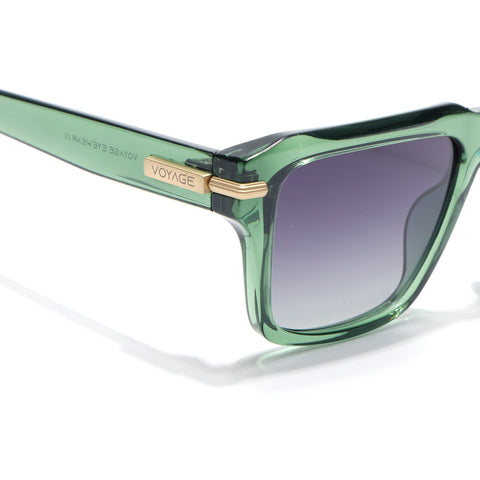 Green Wayfarer Polarized Sunglasses | Black Lens - PMG7964