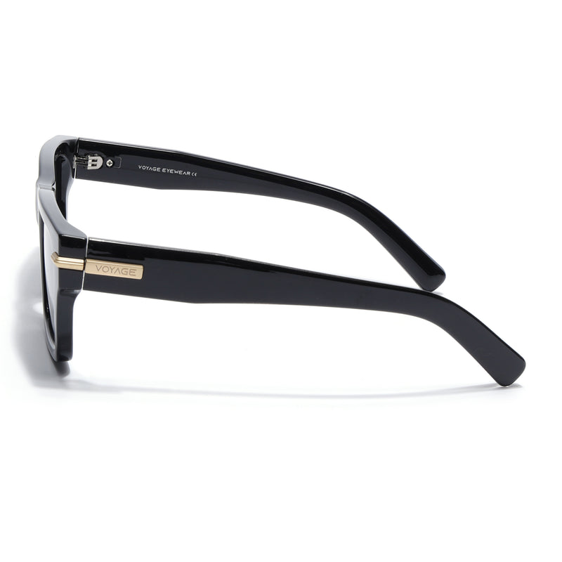 Black Wayfarer Polarized Sunglasses | Black Lens - PMG7867