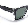 Black Wayfarer Polarized Sunglasses | Green Lens - PMG7868