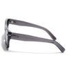 Grey Wayfarer Polarized Sunglasses | Black Lens - PMG7869
