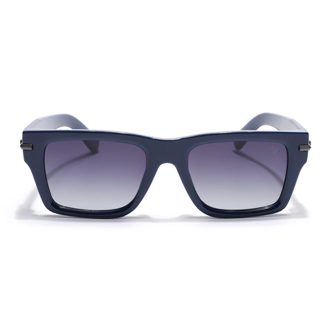 Blue Wayfarer Polarized Sunglasses | Black Lens - PMG7871