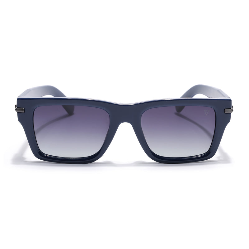 Blue Wayfarer Polarized Sunglasses | Black Lens - PMG7871