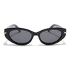 Black Cateye Polarized Sunglasses | Black Lens - PMG7936