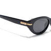 Black Cateye Polarized Sunglasses | Black Lens - PMG7936